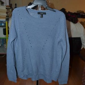 Stylish Patterned Blue-Grey Sweatshirt
